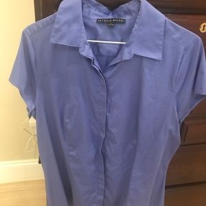 Blue button down blouse